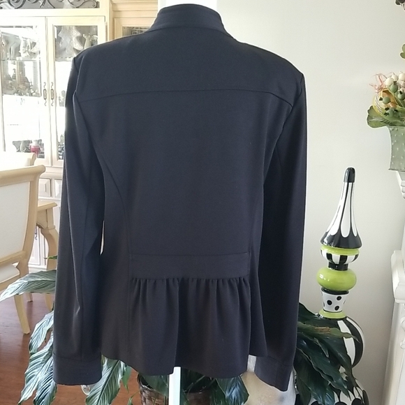 NY Collection Black Double-Breasted Blazer - Picture 2 of 2